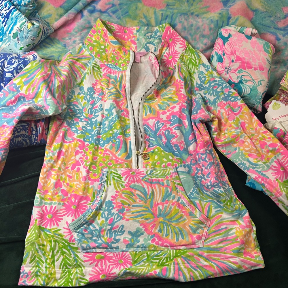 Lilly Pulitzer popover Lovers Coral size M